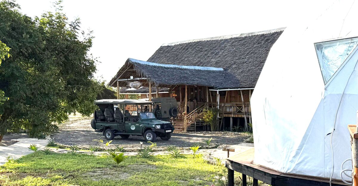The camp in use — The main house, the boat bar, the restaurant and the pool — the parts of Cterra you live in.