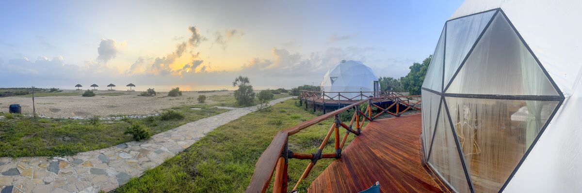 The camp in use — The main house, the boat bar, the restaurant and the pool — the parts of Cterra you live in.