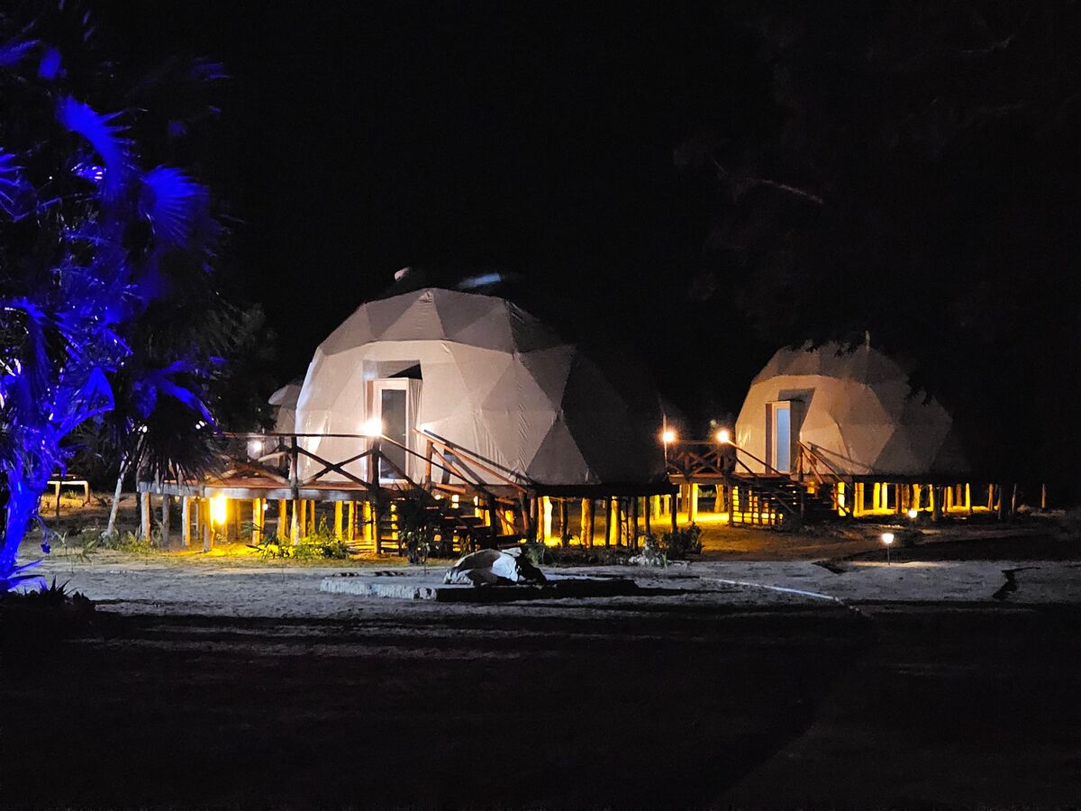 The camp in use — The main house, the boat bar, the restaurant and the pool — the parts of Cterra you live in.