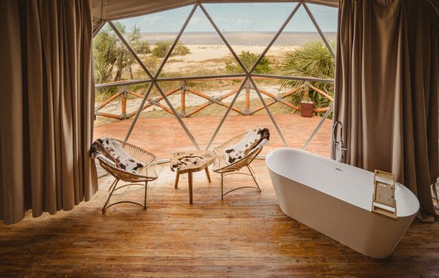 Inside a dome