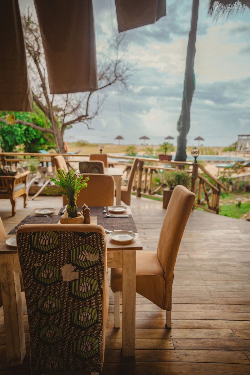 The table and the camp — Where you eat, where you sit and what the camp looks like when it is being used.