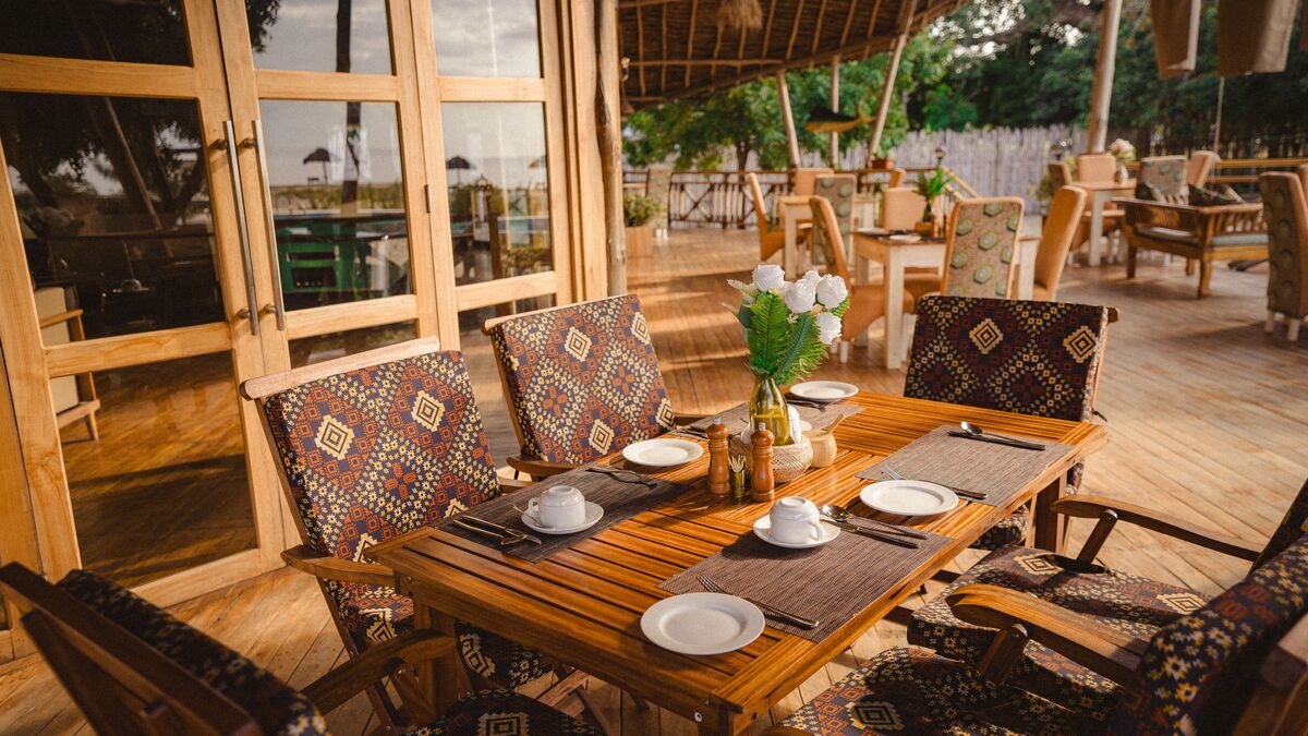 The table and the camp — Where you eat, where you sit and what the camp looks like when it is being used.
