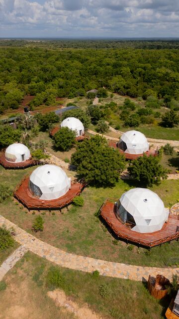 The camp from the air