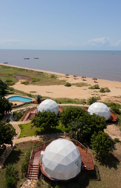 The camp from the air