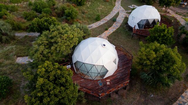 The camp from the air