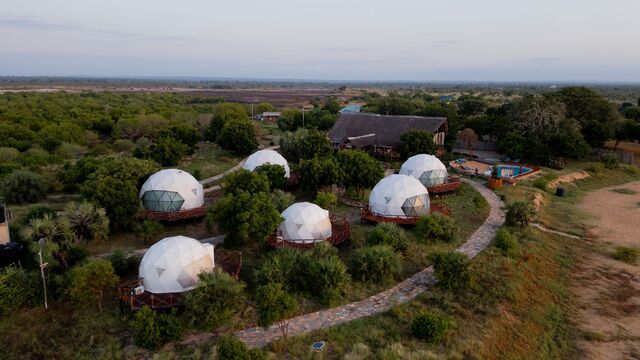 The camp from the air