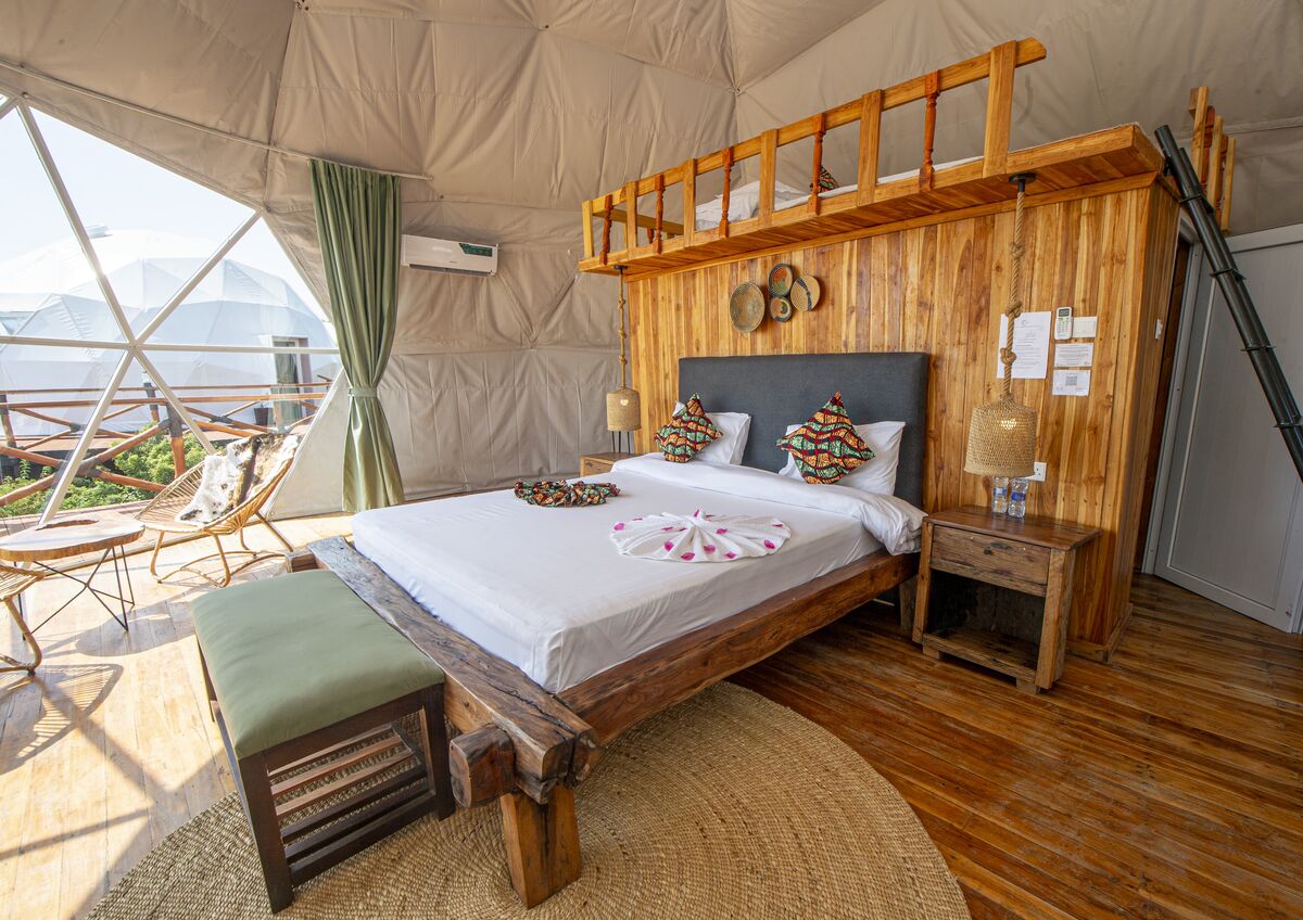 The Family Sea View dome at Cterra Saadani, facing the ocean